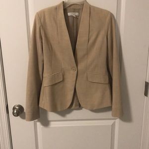 Tan linen blazer